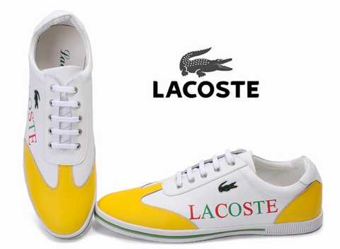 chaussure lacoste jaune